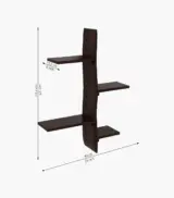 Netura Sheesham Wood Wall Shelf (Walnut Finish) - Image 5