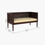 Angelica Divan (Walnut Finish) - Image 5