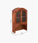 Mendrix Sheesham Wood Wall Mounted Bathroom Cabinet (Honey Finish) - Image 6