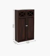 Usparza Sheesham Wood Wall Mounted Bathroom Cabinet (Walnut Finish) - Image 6