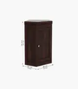 Ordom Sheesham Wood Corner Wall Mounted Kitchen Rack (Walnut Finish) - Image 6