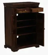 Carlison Sheesham Wood Shoe Cabinet (Provincial Teak Finish) - Image 6