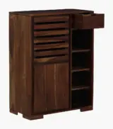 Wiemar Sheesham Wood Shoe Cabinet (Provincial Teak Finish) - Image 6