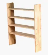 Romiro Solid Wood Open Shoe Rack (Natural Finish) - Image 2