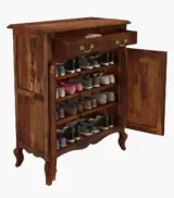 Anny Sheesham Wood Shoe Cabinet (Provincial Teak Finish) - Image 6