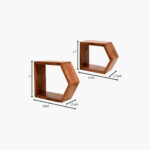 Two Wooden Wall Shelves - Image 4