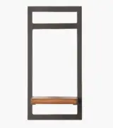 Mainster Acacia Wood with Metal Frame Set of 3 Wall Shelves (Acacia Finish) - Image 6