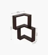 Lacosta Sheesham Wood Corner Wall Shelves (Walnut Finish) - Image 6