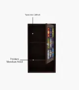 Roko Sheesham Wood Wall Mounted Kitchen Rack (Walnut Finish) - Image 6