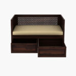 Angelica Storage Divan (Walnut Finish) - Image 6