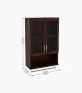 Tavies Sheesham Wood Wall Mounted Bathroom Cabinet (Walnut Finish) - Image 6