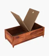Aldriana Sheesham Wood Diwan Bed with Box Storage (Honey Finish) - Image 6