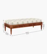 Jaisper Sheesham Wood Diwan Bed without Storage (Honey Finish) - Image 5