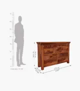 Arolph Sheesham Wood Chest Of Drawers (Honey Finish) - Image 6