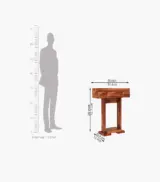 Tolkar Sheesham Wood Console Table with Drawer Storage (Honey Finish) - Image 6