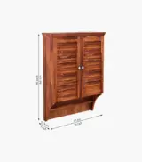 Caney Sheesham Wood Wall Mounted Bathroom Cabinet (Honey Finish) - Image 6