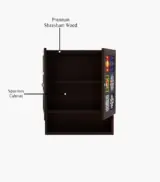 Symone Sheesham Wood Wall Mounted Kitchen Rack (Walnut Finish) - Image 7