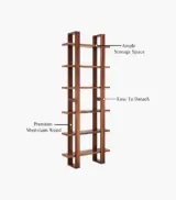 Proston Sheesham Wood Wall Shelf with Open Storage (Honey Finish) - Image 7