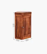 Ordom Sheesham Wood Corner Wall Mounted Kitchen Rack (Honey Finish) - Image 7