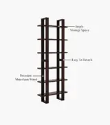 Proston Sheesham Wood Wall Shelf with Open Storage (Walnut Finish) - Image 7