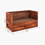 Angelica Storage Divan (Honey Finish) - Image 7