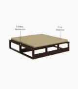 Becon Sheesham Wood Diwan Cum Bed (Walnut Finish) - Image 7