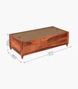 Aldriana Sheesham Wood Diwan Bed with Box Storage (Honey Finish) - Image 7