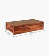 Madoc Sheesham Wood Diwan Bed with Drawer Storage (Honey Finish) - Image 7