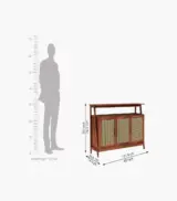 Elrin Sheesham Wood Console Table with Box and Open Storage (Honey Finish) - Image 6