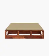 Becon Sheesham Wood Diwan Cum Bed (Honey Finish) - Image 8