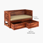 Angelica Storage Divan (Honey Finish) - Image 8