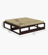 Becon Sheesham Wood Diwan Cum Bed (Walnut Finish) - Image 8