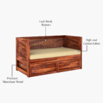 Angelica Storage Divan (Honey Finish) - Image 9