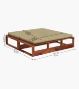 Becon Sheesham Wood Diwan Cum Bed (Honey Finish) - Image 10