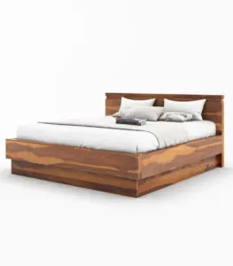 Northist Solid Sheesham Wood 4 Piece Storage Bedroom Set Natural Finish 02
