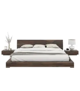 Piera Solid Wood 4 Piece Storage Bedroom Set Walnut Finish 03