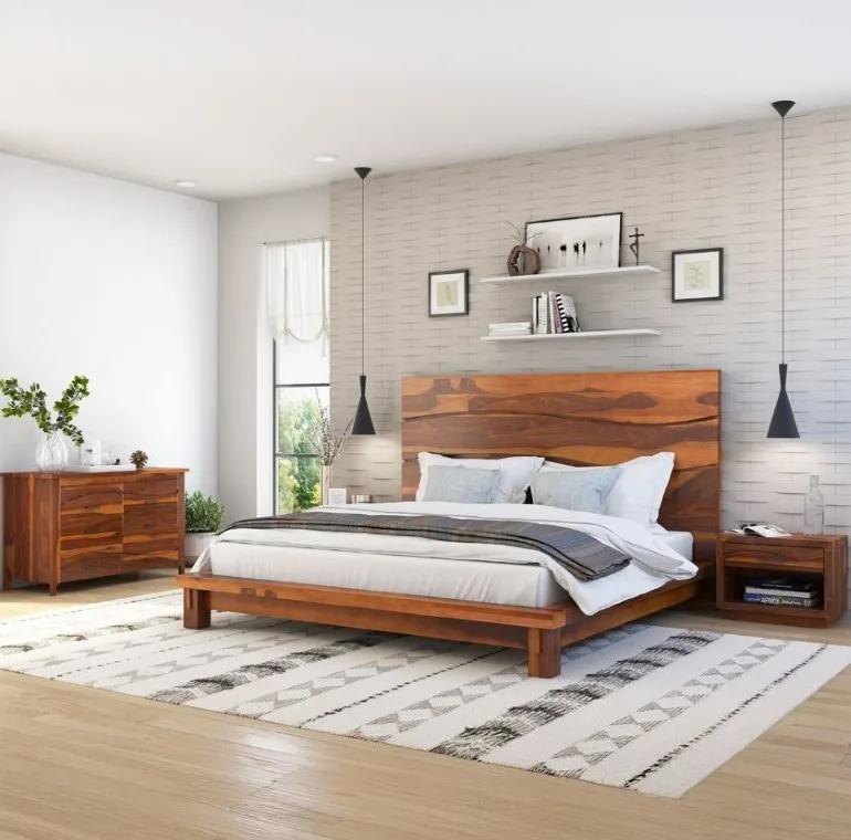 solid wood king size beds with storage