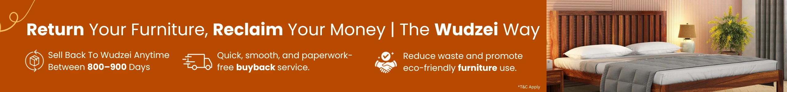 BUY FURNITURE NOW, SELL BACK LATER WITH EASY RETURNS