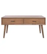 Zazz Foerster Solid Wood Coffee Table with 2 Drawers – Rectangular Storage Table for Living Room - Image 8