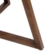 Luk Round Solid Wood Coffee Table with Angled Cross Legs – Natural Walnut Finish - Image 5