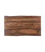 Nord Sheesham Wood Live Edge Top Coffee Table With Metal Base – Honey Finish - Image 4