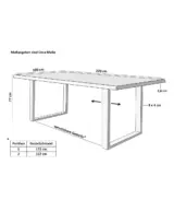 Tim Premium Solid Acacia Wood Dining Table with Live Edge | Walnut Finish, 220 x 100 cm | 8-Seater Dining Table - Image 6