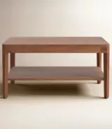 Jazz Solid Acacia Wood Rectangular Coffee Table with Lower Storage Shelf - Image 2