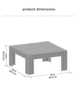 Hulk Solid Acacia Wood Square Coffee Table With Slatted Legs – Walnut Finish - Image 4