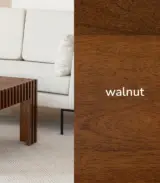Hulk Solid Acacia Wood Square Coffee Table With Slatted Legs – Walnut Finish - Image 6