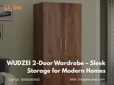 WUDZEI 2-Door Wardrobe – Sleek Storage for Modern Homes