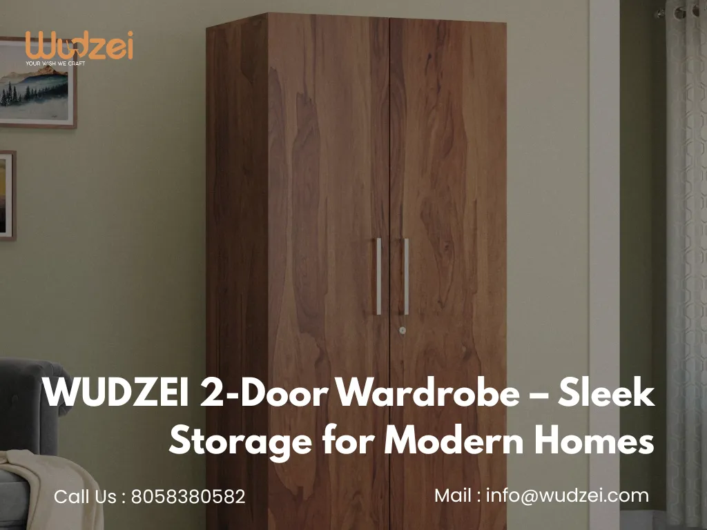 WUDZEI 2-Door Wardrobe – Sleek Storage for Modern Homes