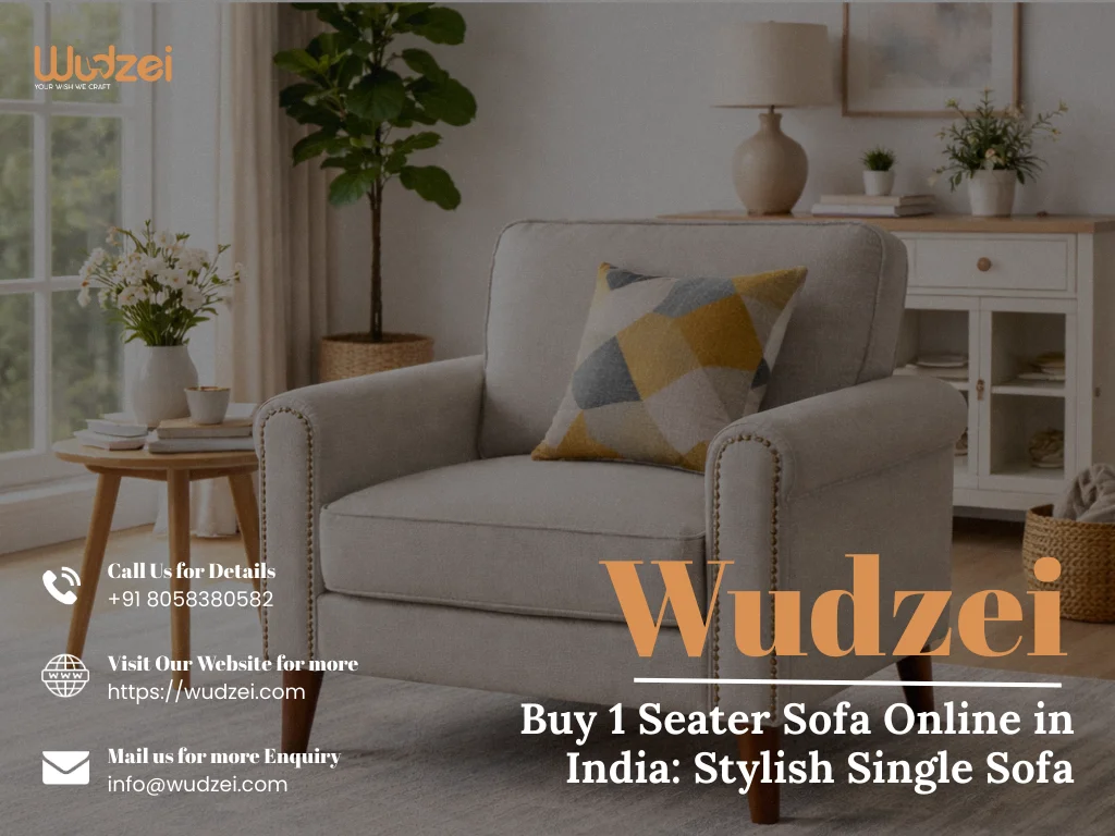 Buy 1 Seater Sofa Online in India: Stylish Single Sofa