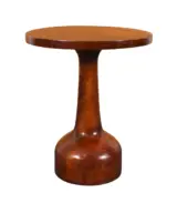 Dipi Lamp Style Mango Wood Round Shaped Side Table – Walnut Finish - Image 3