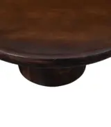 Orvik Mango Wood Round Shaped Side Table – Dark Finish